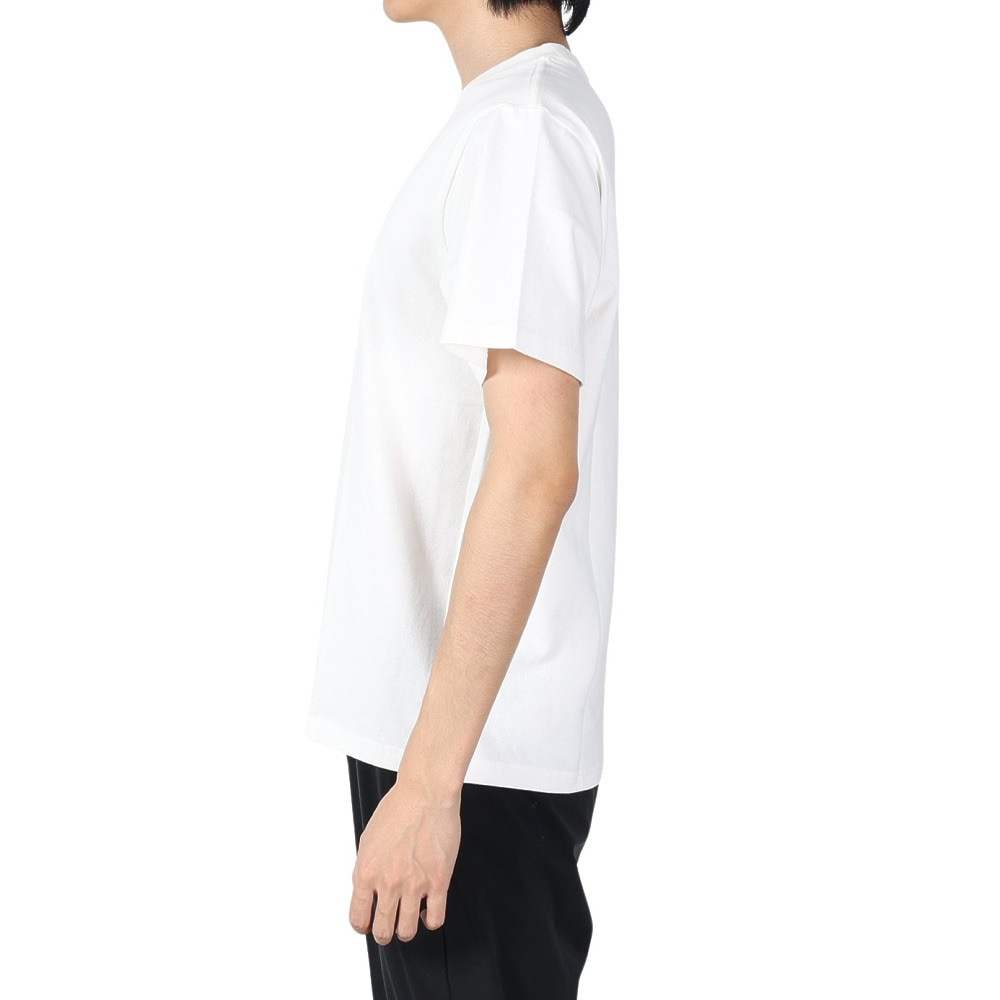 チャムス（CHUMS）（メンズ）Tシャツ 半袖 ロゴ CH01-2277-W014 ホワイト 綿100％