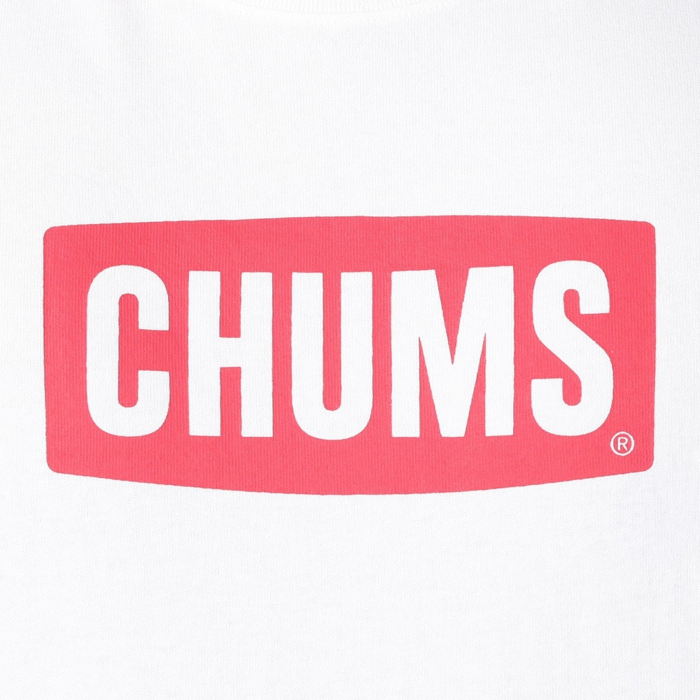 チャムス（CHUMS）（メンズ）Tシャツ 半袖 ロゴ CH01-2277-W014 ホワイト 綿100％