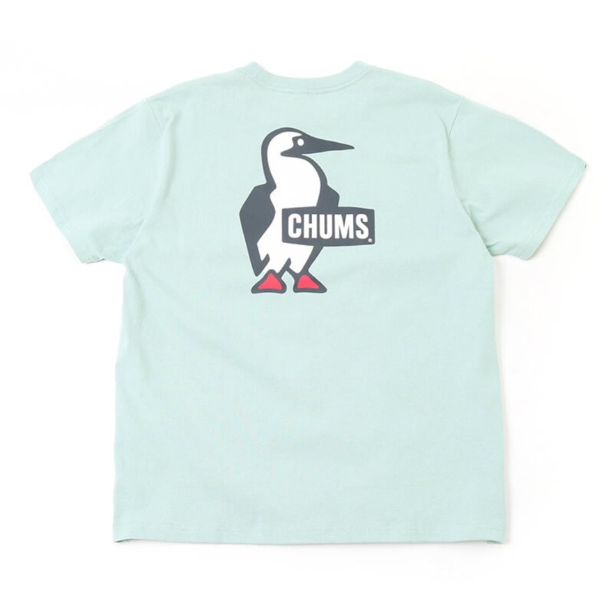 チャムス（CHUMS）（メンズ）半袖 ブービーロゴTシャツ ブルー CH01-2279-A002