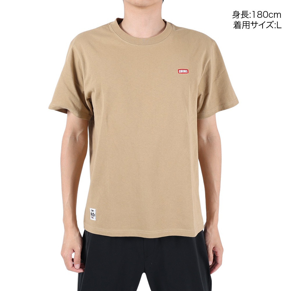 チャムス（CHUMS）（メンズ）半袖Tシャツ ブービーロゴTシャツ CH01-2279-B001 ベージュ
