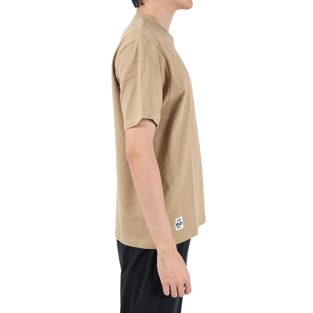 チャムス（CHUMS）（メンズ）半袖Tシャツ ブービーロゴTシャツ CH01-2279-B001 ベージュ