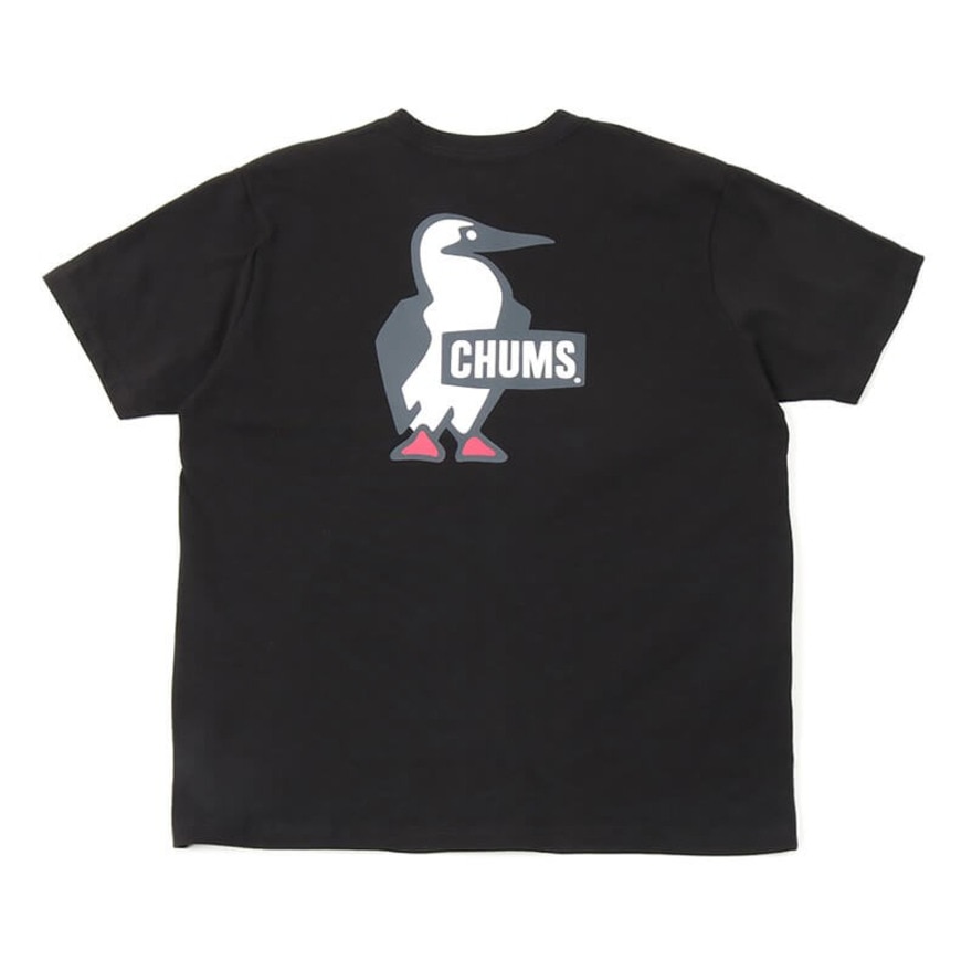 チャムス（CHUMS）（メンズ）半袖 ブービーロゴTシャツ ブラック CH01-2279-K001