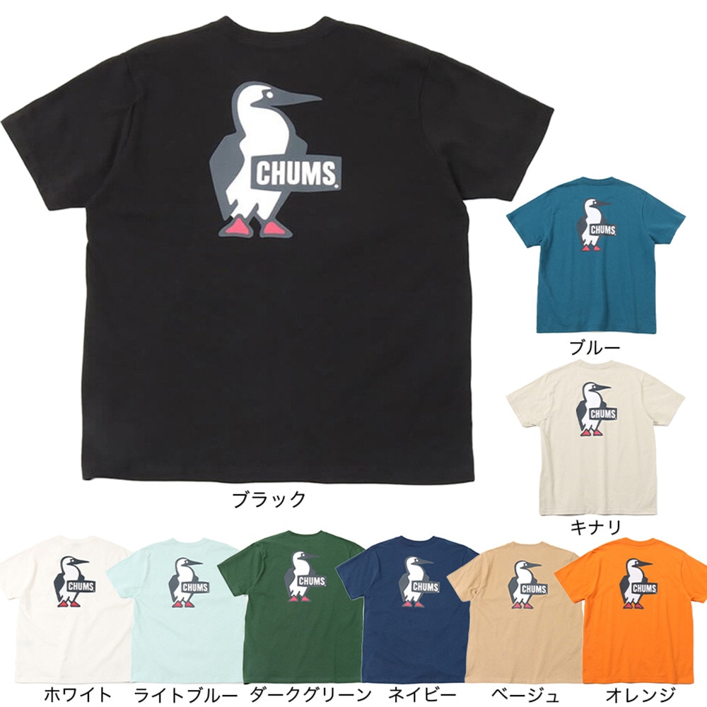 チャムス（CHUMS）（メンズ）半袖 ブービーロゴTシャツ ホワイト CH01-2279-W001