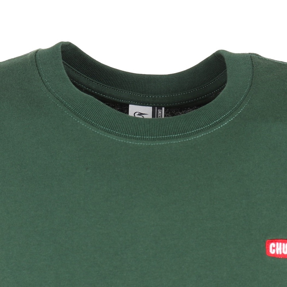 チャムス（CHUMS）（メンズ）半袖 ブービーロゴTシャツ グリーン CH01-2279-M080