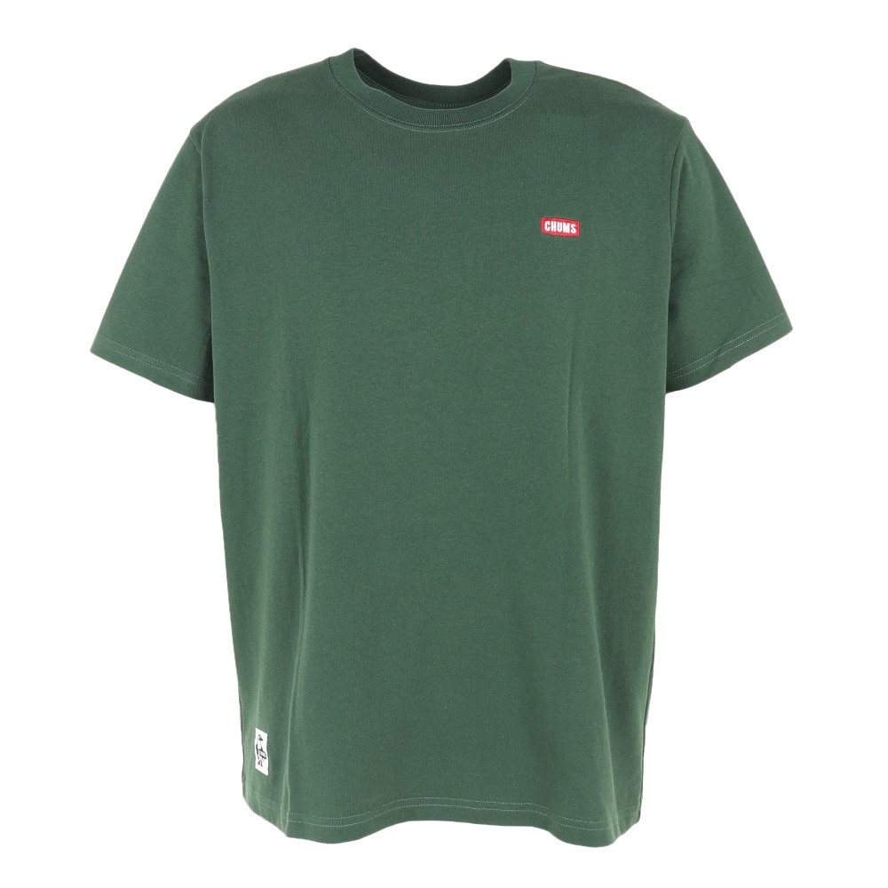 チャムス（CHUMS）（メンズ）半袖 ブービーロゴTシャツ グリーン CH01-2279-M080