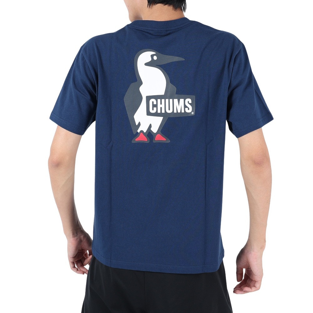 チャムス（CHUMS）（メンズ）半袖Tシャツ ブービーロゴTシャツ CH01-2279-N001 ネイビー