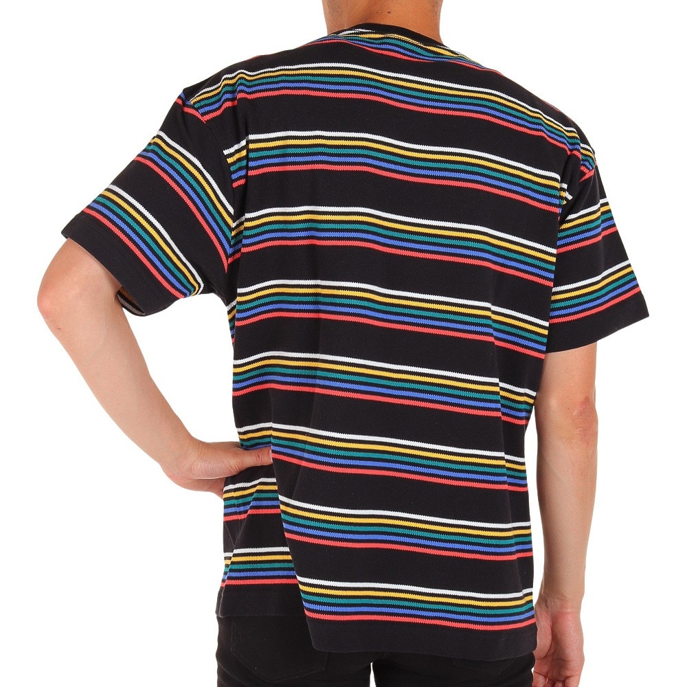 チャムス（CHUMS）（メンズ）半袖Tシャツ オーバーサイズドブービーボーダーピケ CH02-1187-K076 ブラック