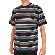 チャムス（CHUMS）（メンズ）半袖Tシャツ オーバーサイズドブービーボーダーピケ CH02-1187-K076 ブラック