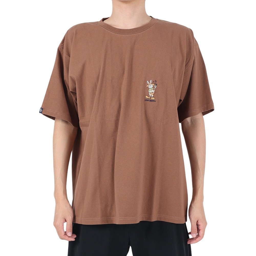 クリフメイヤー（KRIFF MAYER）（メンズ）半袖Tシャツ キャンプラビット半袖Tシャツ ギター 2243100-29:BROWN ブラウン