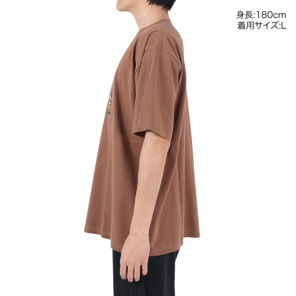 クリフメイヤー（KRIFF MAYER）（メンズ）半袖Tシャツ キャンプラビット半袖Tシャツ ギター 2243100-29:BROWN ブラウン