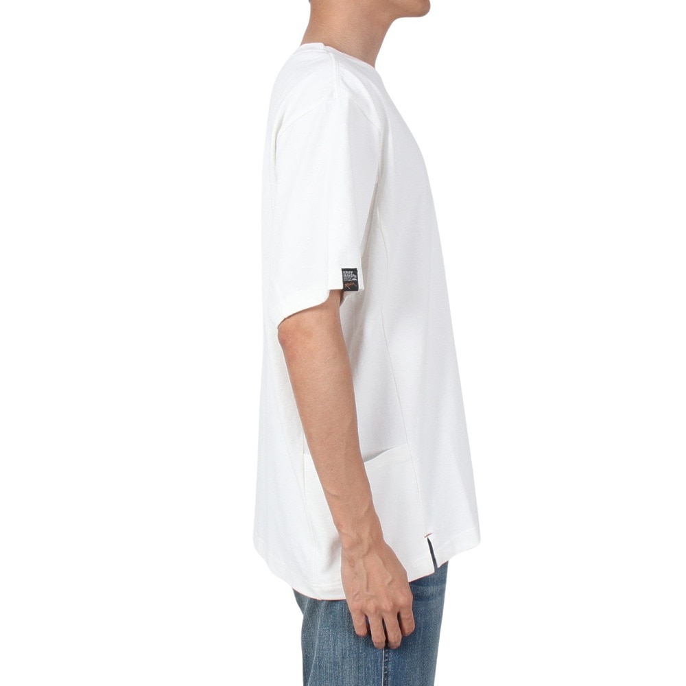 クリフメイヤー（KRIFF MAYER）（メンズ）接触冷感 半袖Tシャツ ROKXコラボ クールタフTシャツ ロゴ 2245104-5:OFF オフホワイト