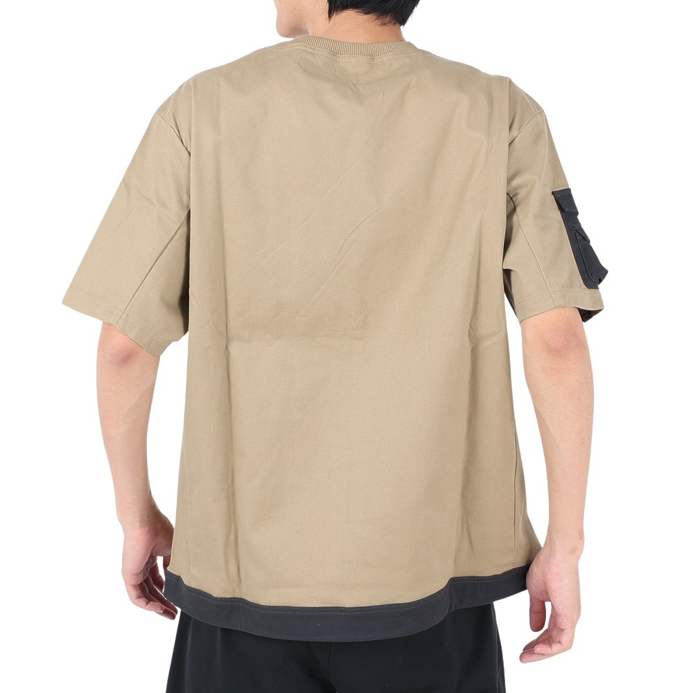 クリフメイヤー（KRIFF MAYER）（メンズ）半袖Tシャツ ROKXコラボ クルーネックキャンプシャツ 2245109-20:BEIGE ベージュ