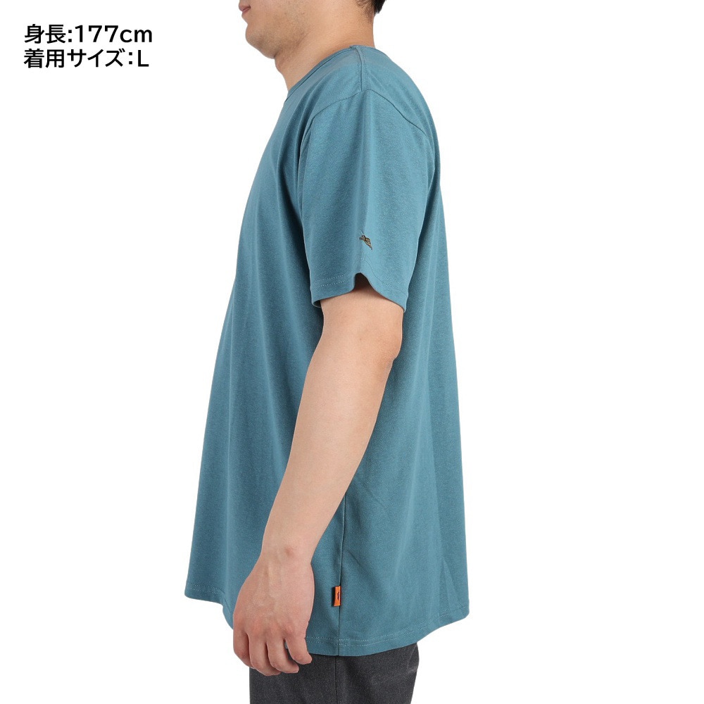 クリフメイヤー（KRIFF MAYER）（メンズ）接触冷感 吸水速乾 無地 ウェットプロテクト 半袖Tシャツ 2247802-74:BLUE ブルー