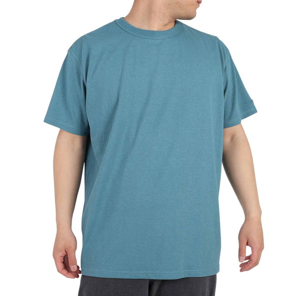 クリフメイヤー（KRIFF MAYER）（メンズ）接触冷感 吸水速乾 無地 ウェットプロテクト 半袖Tシャツ 2247802-74:BLUE ブルー
