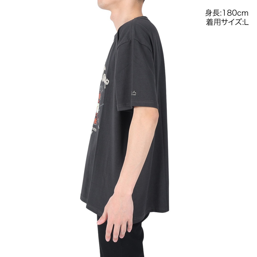 クリフメイヤー（KRIFF MAYER）（メンズ）接触冷感 吸水速乾 半袖Tシャツ ウェットプロテクトTシャツ ランプ 2247803-17:CHARCOAL チャコールグレー