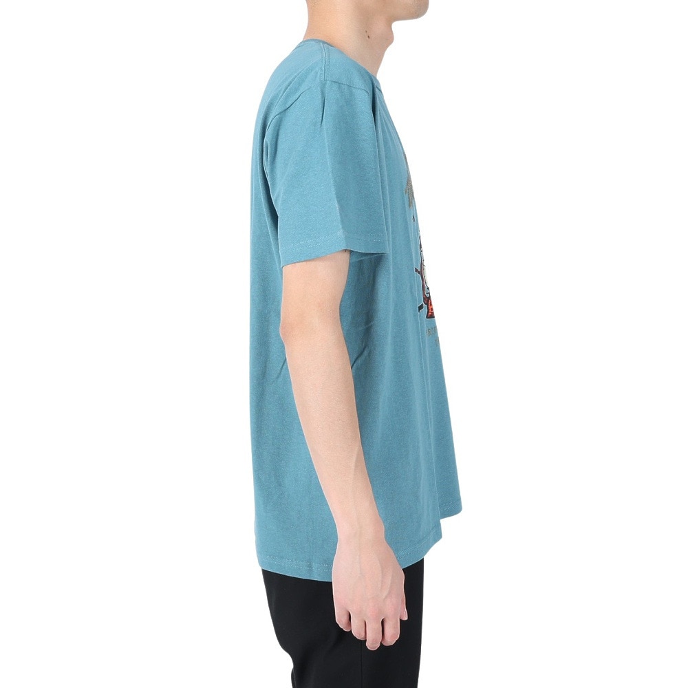 クリフメイヤー（KRIFF MAYER）（メンズ）接触冷感 吸水速乾 半袖Tシャツ ウェットプロテクトTシャツ ランプ 2247803-74:BLUE ブルー