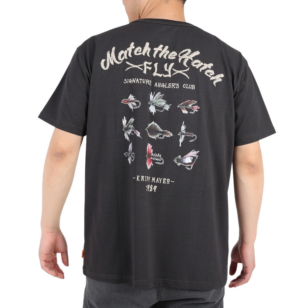 クリフメイヤー（KRIFF MAYER）（メンズ）接触冷感 吸水速乾 半袖Tシャツ ウェットプロテクト半袖Tシャツ フライ 2247804-17:CHARCOAL チャコールグレー