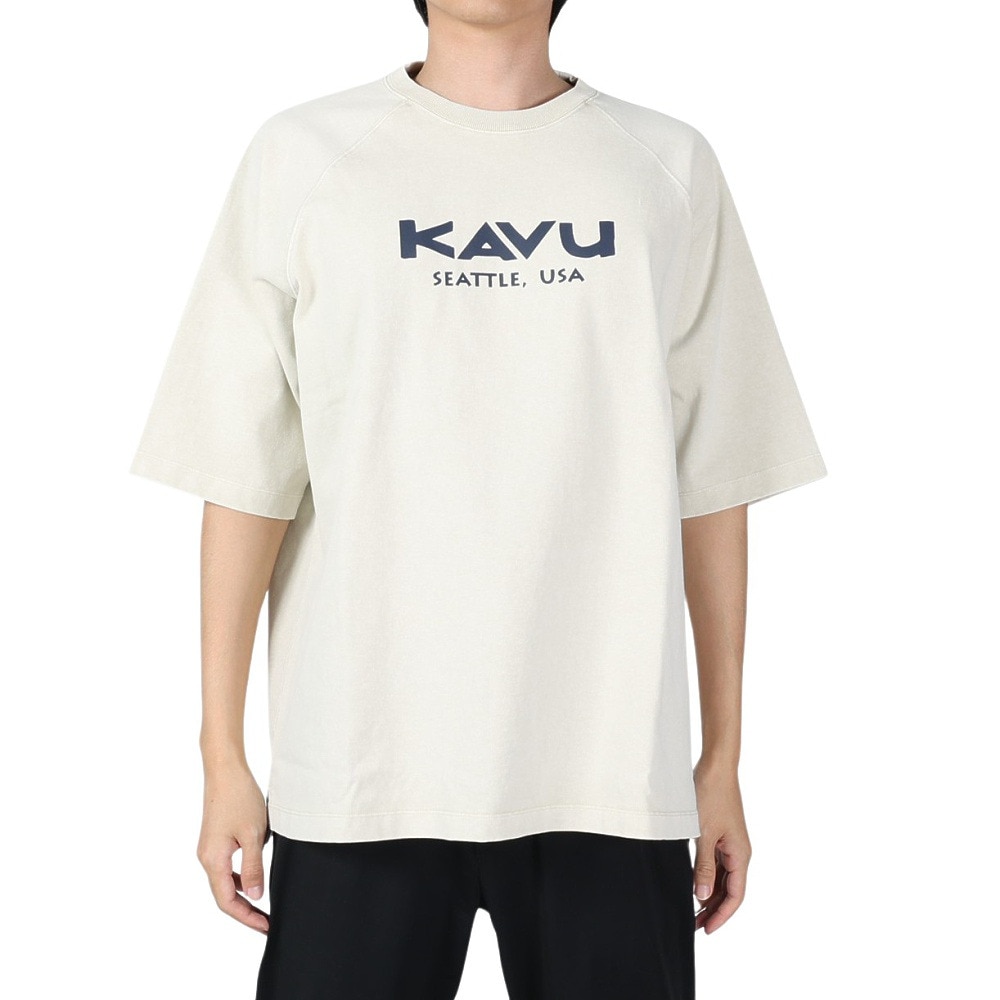 カブー（KAVU）（メンズ）半袖Tシャツ ヘビーウェイト Tシャツ 19821807 NTL キナリ