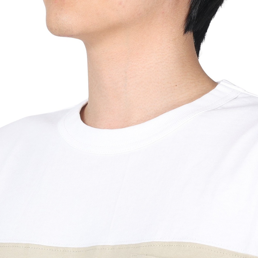 カブー（KAVU）（メンズ）半袖Tシャツ パネルTシャツ 19821814 WH/BE ホワイト×ベージュ