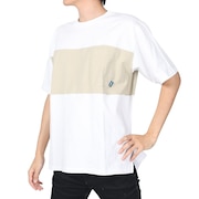 カブー（KAVU）（メンズ）半袖Tシャツ パネルTシャツ 19821814 WH/BE ホワイト×ベージュ