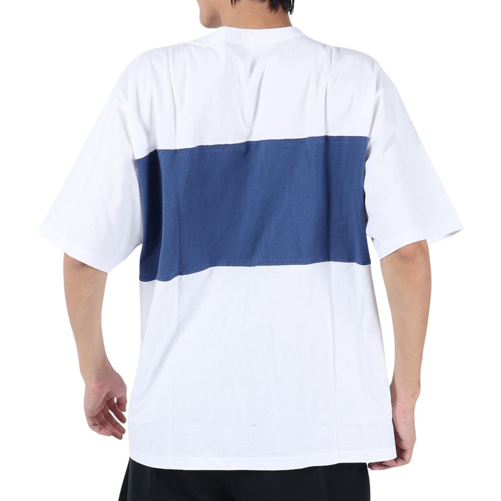 カブー（KAVU）（メンズ）半袖Tシャツ パネルTシャツ 19821814 WH/NV ホワイト×ネイビー