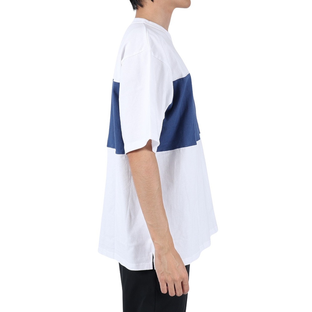 カブー（KAVU）（メンズ）半袖Tシャツ パネルTシャツ 19821814 WH/NV ホワイト×ネイビー