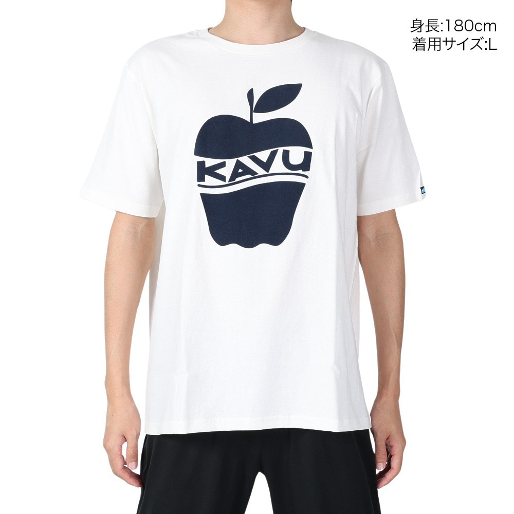 カブー（KAVU）（メンズ）半袖Tシャツ アップル Tシャツ 19821824 WHT ホワイト