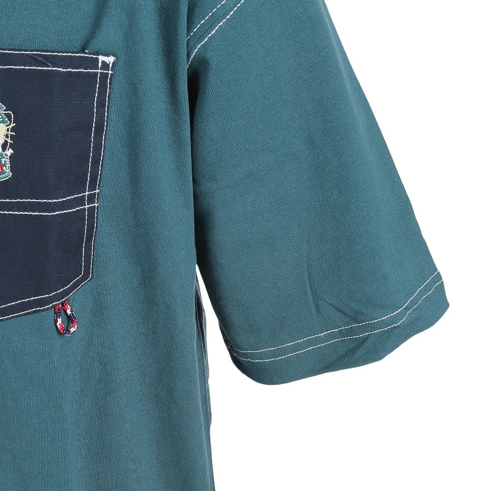 コールマン（Coleman）（メンズ）裾・胸ポケット 半袖Tシャツ X5335A DBL ダークグリーン