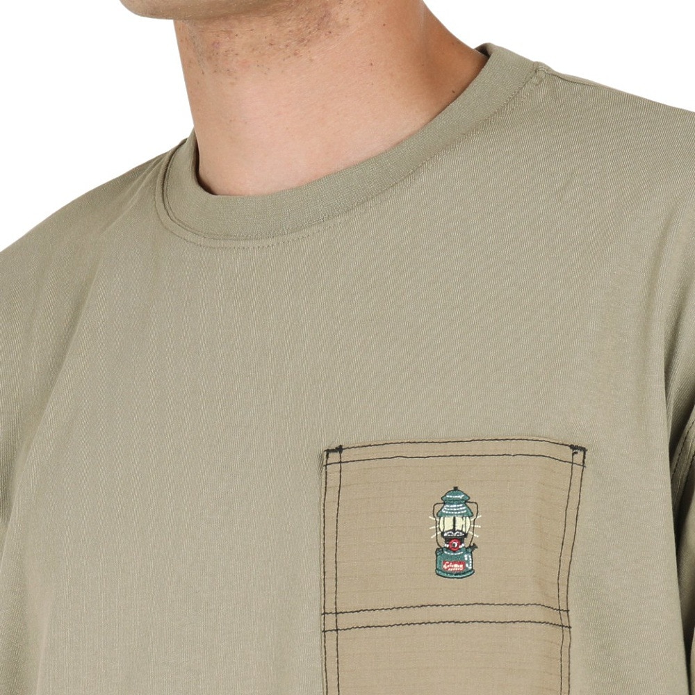 コールマン（Coleman）（メンズ）裾・胸ポケット 半袖Tシャツ X5335A KHA カーキ