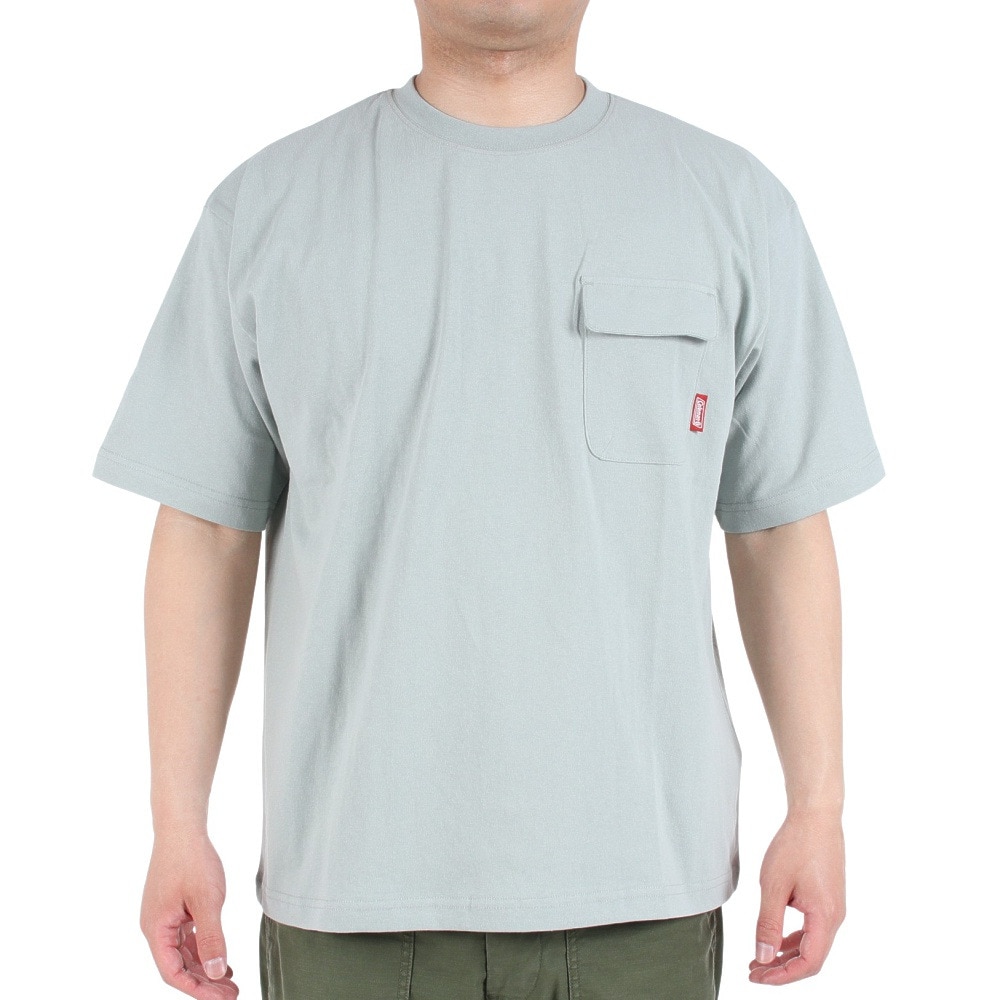 コールマン（Coleman）（メンズ）バックプリント 半袖Tシャツ マウンテンTシャツ X5338A TCS ターコイズ 綿100％