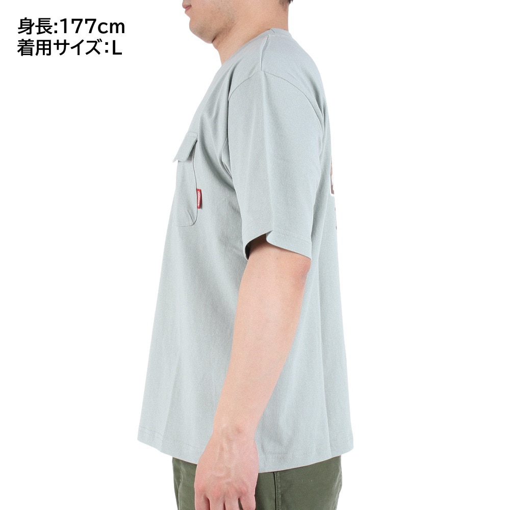コールマン（Coleman）（メンズ）バックプリント 半袖Tシャツ マウンテンTシャツ X5338A TCS ターコイズ 綿100％