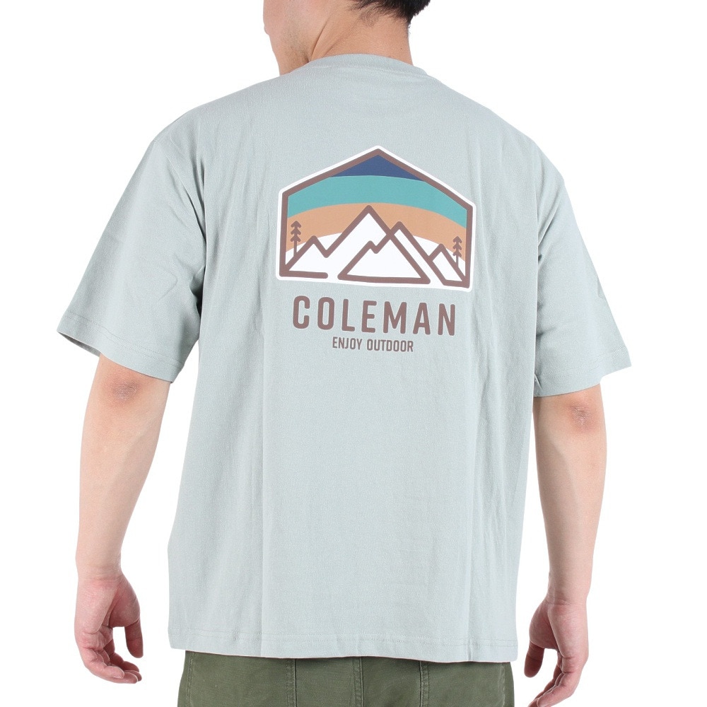 コールマン（Coleman）（メンズ）半袖Tシャツ マウンテンTシャツ X5338A TCS ターコイズ