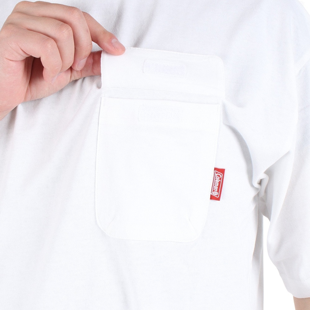 コールマン（Coleman）（メンズ）バックプリント 半袖Tシャツ マウンテンTシャツ X5338A WHT ホワイト 綿100％