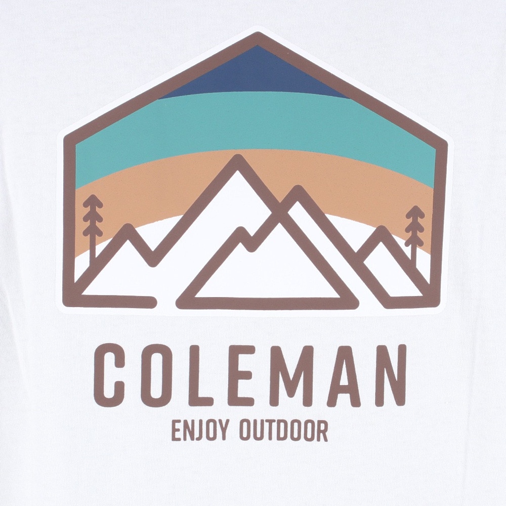 コールマン（Coleman）（メンズ）バックプリント 半袖Tシャツ マウンテンTシャツ X5338A WHT ホワイト 綿100％