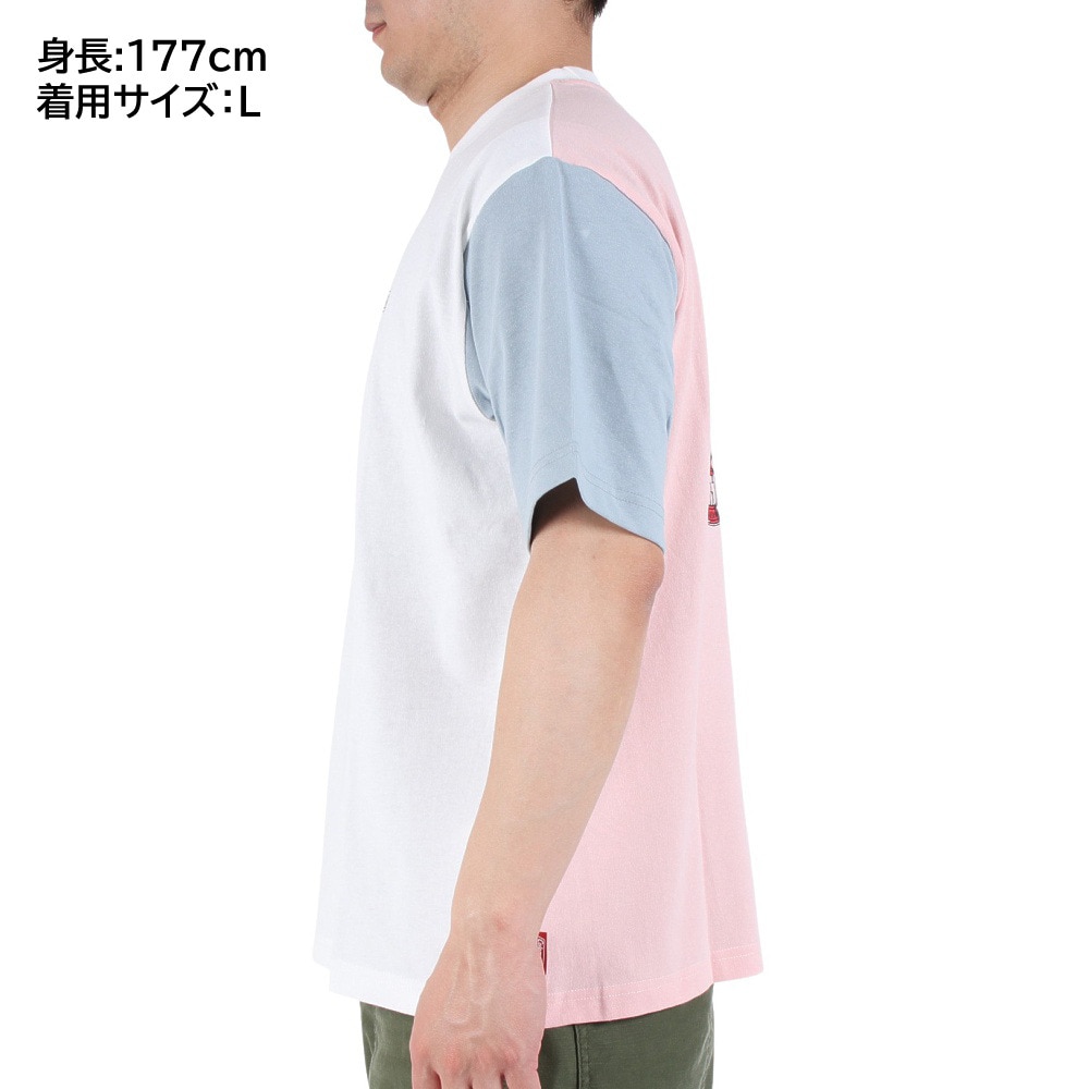 コールマン（Coleman）（メンズ）半袖Tシャツ ランタンプリントTシャツ X5339A PNK ホワイト×ピンク