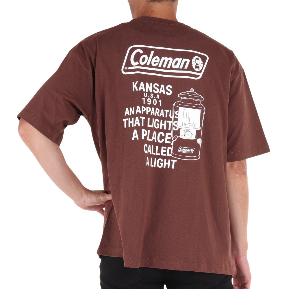 コールマン（Coleman）（メンズ）半袖Tシャツ ランタンプリントTシャツ X533GA BRN ブラウン