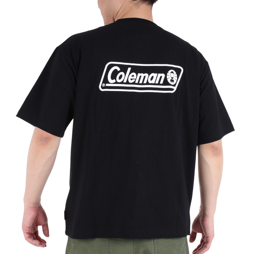 コールマン（Coleman）（メンズ）半袖Tシャツ 無地 布帛 ポケットTシャツ X533HA BLK ブラック