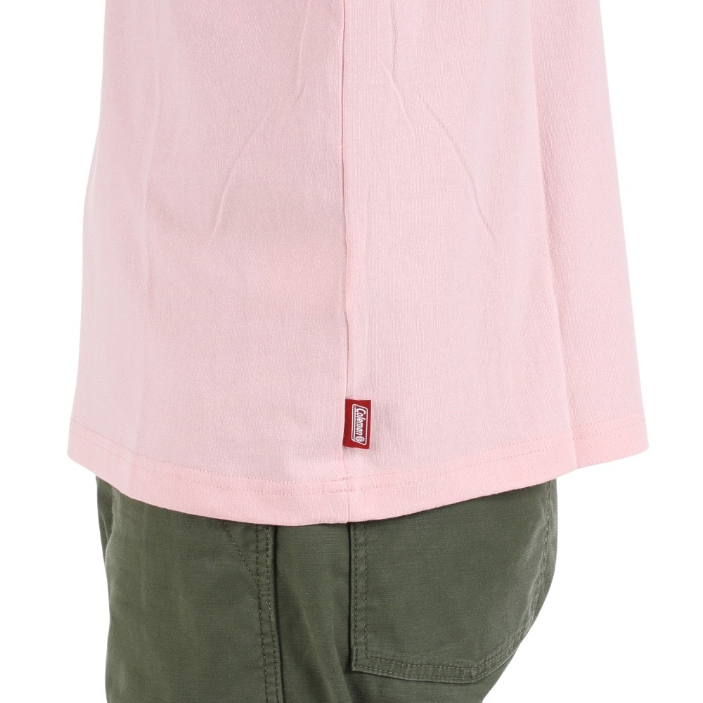 コールマン（Coleman）（メンズ）半袖Tシャツ 無地 布帛 ポケットTシャツ X533HA PNK ピンク