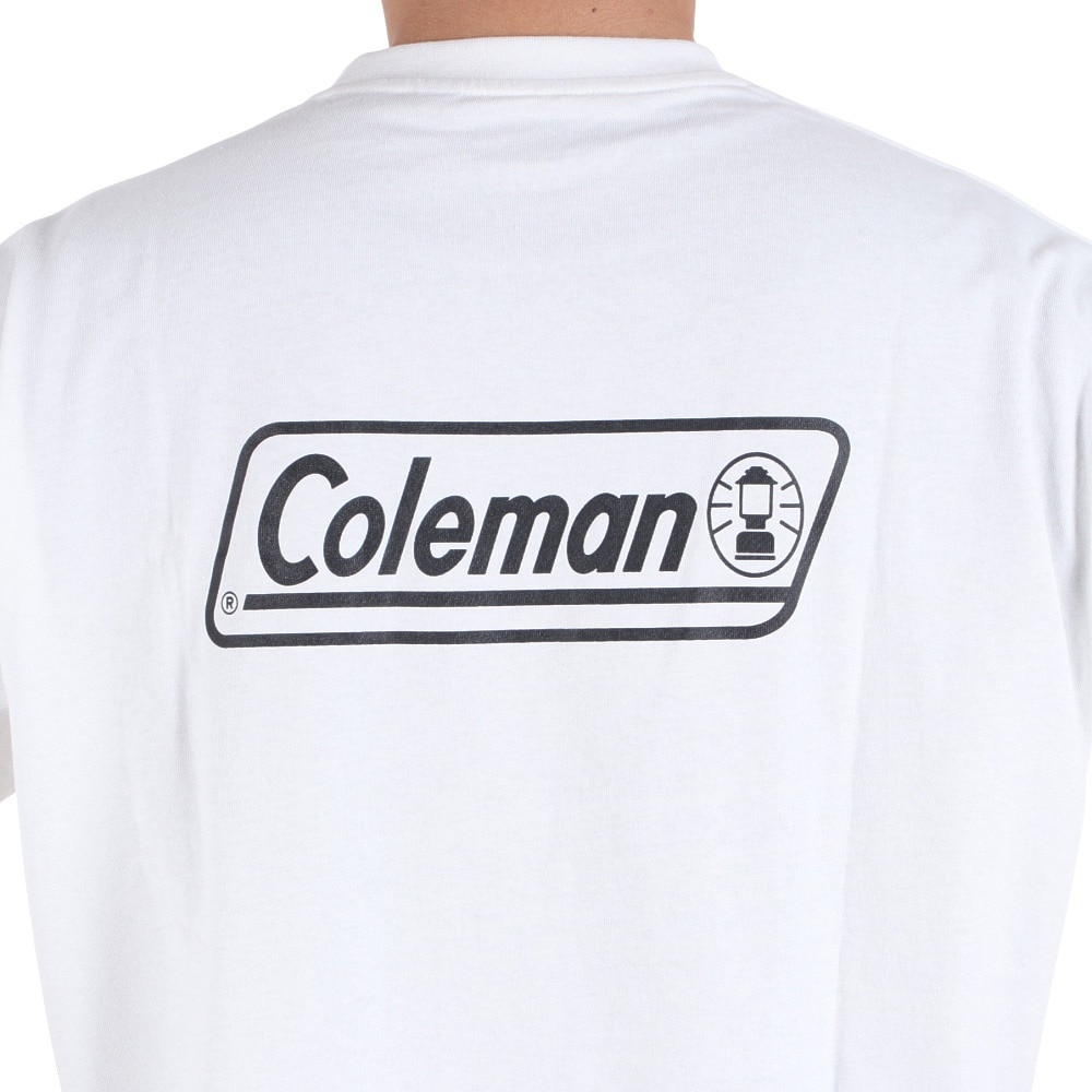 コールマン（Coleman）（メンズ）半袖Tシャツ 無地 布帛 ポケットTシャツ X533HA WHT ホワイト
