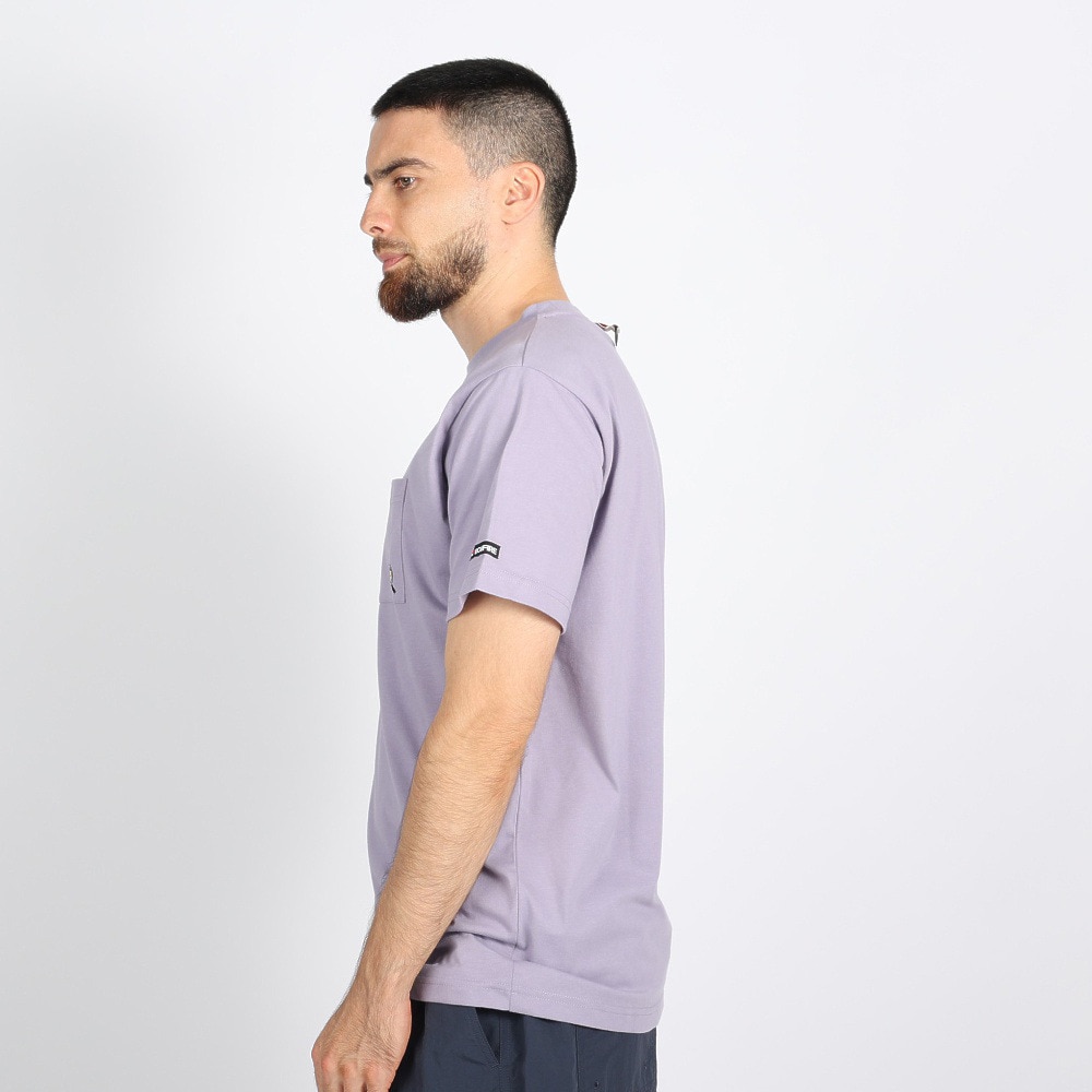 ボンファイア（Bonfire）（メンズ）Embroidery ポケット付き 半袖Tシャツ 50BNF3SCD2264 LVD ラベンダー