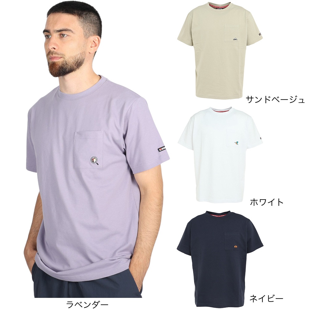 ボンファイア（Bonfire）（メンズ）Embroidery ポケット付き 半袖Tシャツ 50BNF3SCD2264 SBEG ベージュ