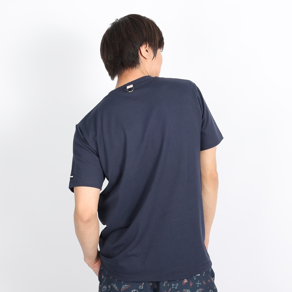 ボンファイア（Bonfire）（メンズ）Embroidery ポケット付き 半袖Tシャツ 50BNF3SCD2264 NVY ネイビー