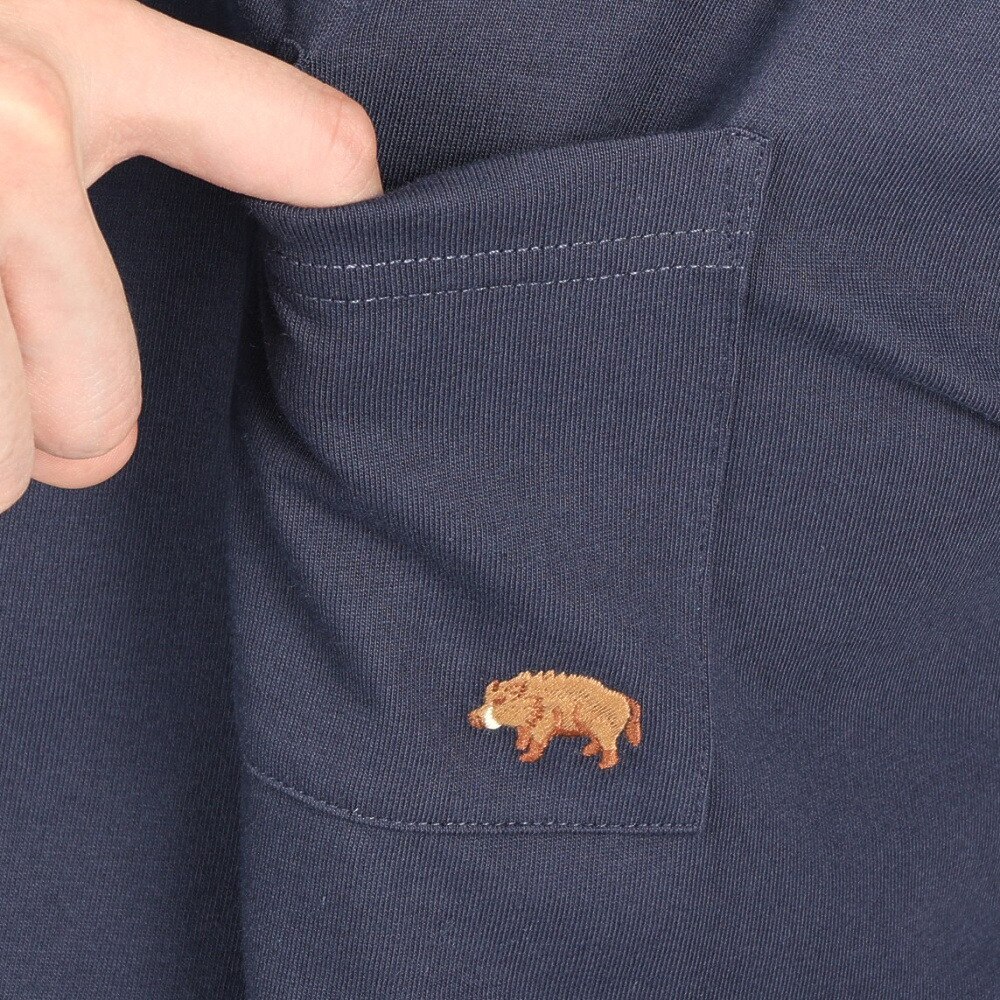 ボンファイア（Bonfire）（メンズ）Embroidery ポケット付き 半袖Tシャツ 50BNF3SCD2264 NVY ネイビー