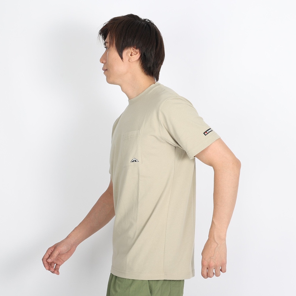 ボンファイア（Bonfire）（メンズ）Embroidery ポケット付き 半袖Tシャツ 50BNF3SCD2264 SBEG ベージュ
