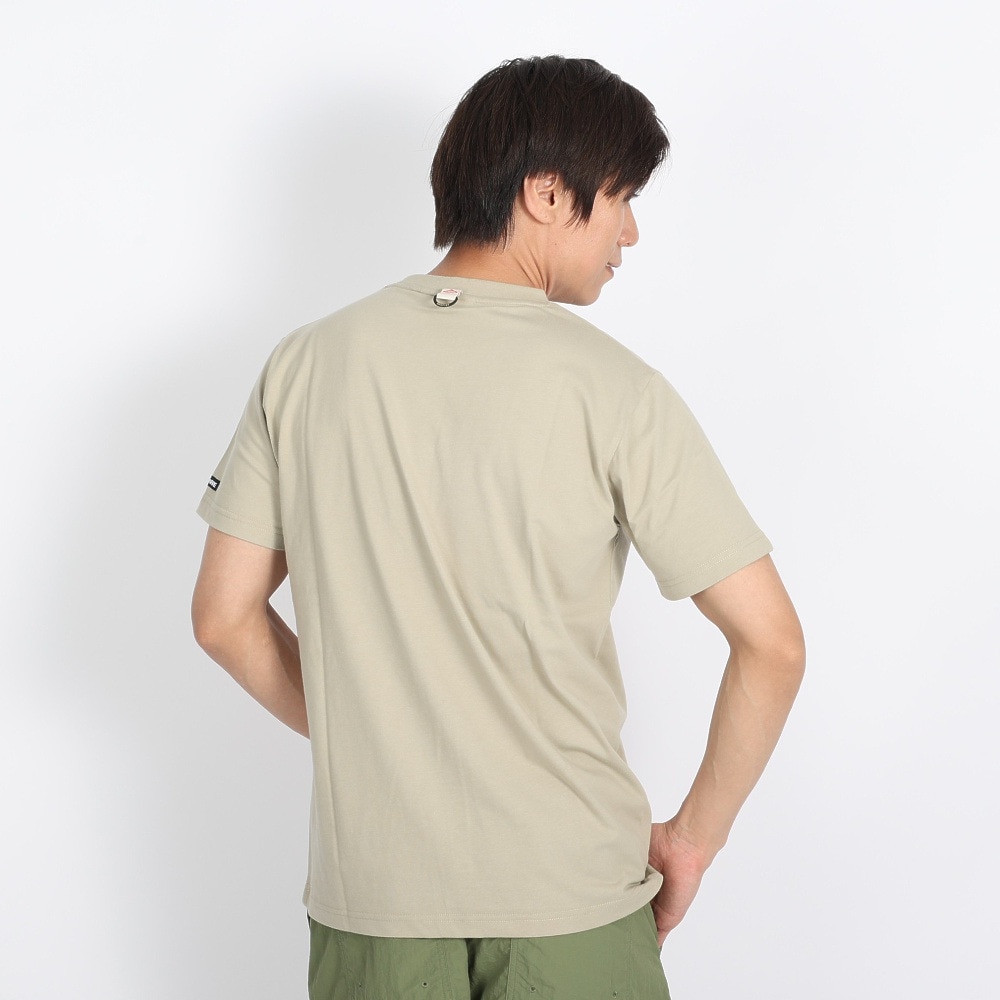 ボンファイア（Bonfire）（メンズ）Embroidery ポケット付き 半袖Tシャツ 50BNF3SCD2264 SBEG ベージュ