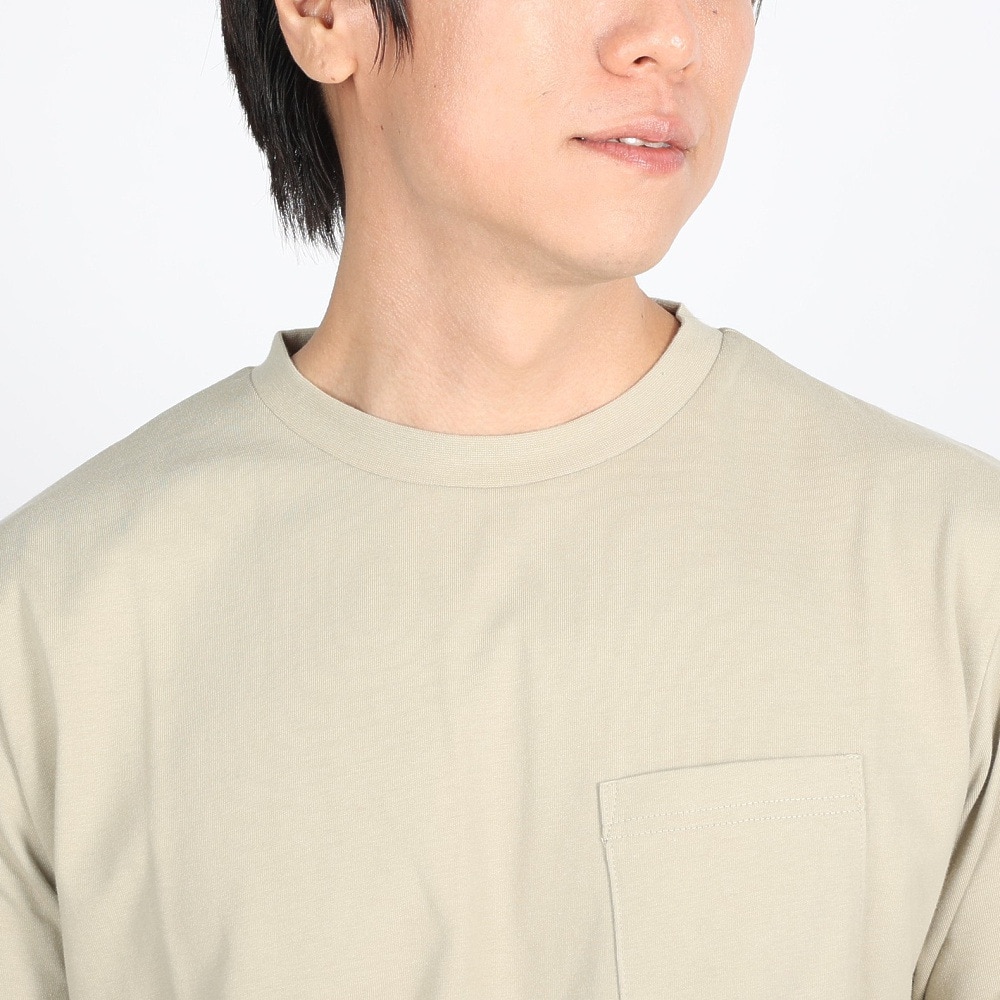 ボンファイア（Bonfire）（メンズ）Embroidery ポケット付き 半袖Tシャツ 50BNF3SCD2264 SBEG ベージュ