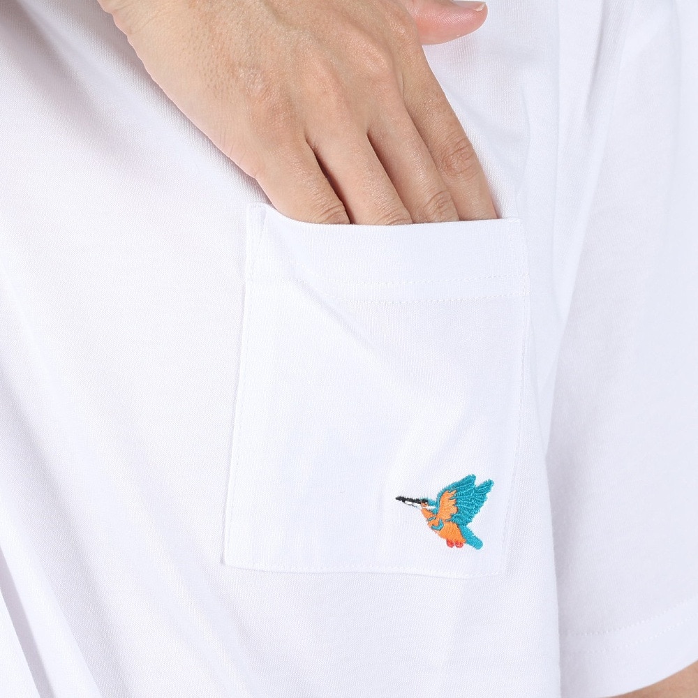 ボンファイア（Bonfire）（メンズ）Embroidery ポケット付き 半袖Tシャツ 50BNF3SCD2264 WHT ホワイト