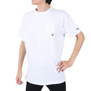 ボンファイア（Bonfire）（メンズ）Embroidery ポケット付き 半袖Tシャツ 50BNF3SCD2264 WHT ホワイト
