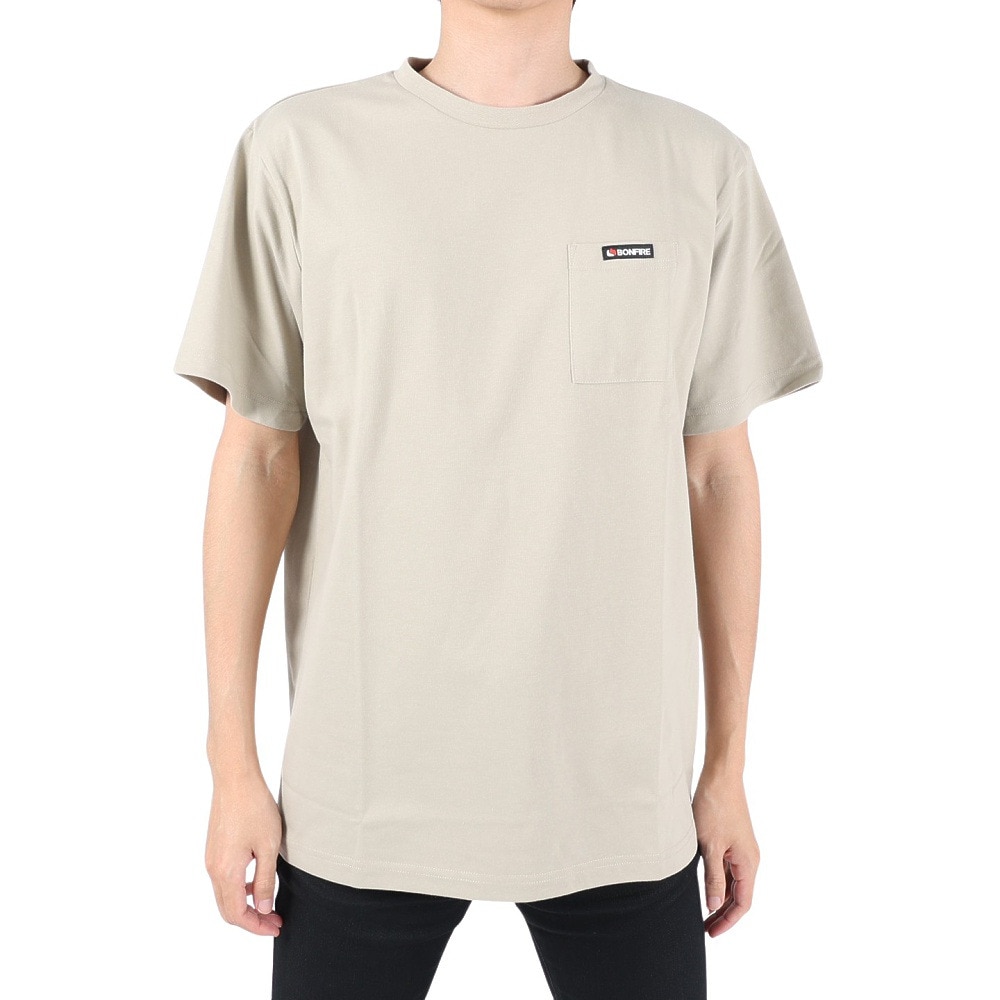 ボンファイア（Bonfire）（メンズ）Mountain 半袖Tシャツ 50BNF3SCD2265 SBEG ベージュ