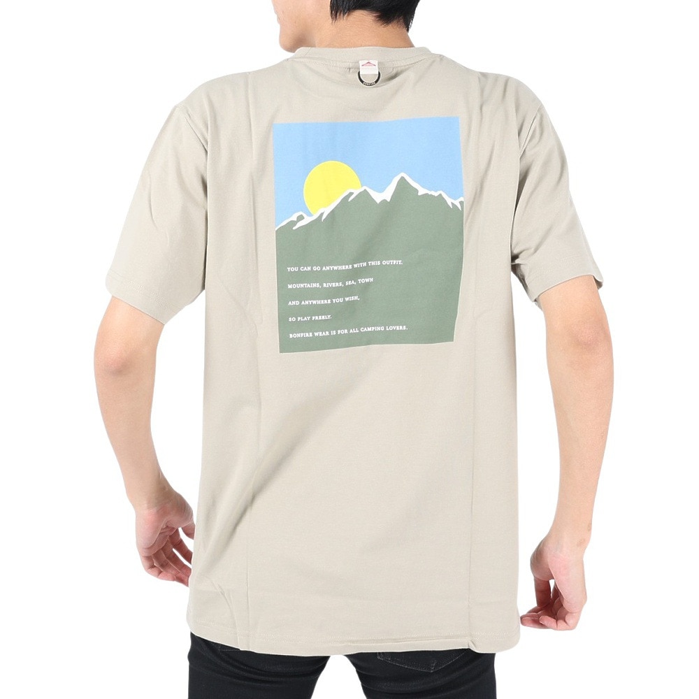 ボンファイア（Bonfire）（メンズ）Mountain 半袖Tシャツ 50BNF3SCD2265 SBEG ベージュ